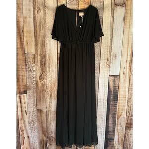 Show Me Your Mumu Black Maxi Dress 1X Formal Cocktail Bridesmaid Wedding NWT